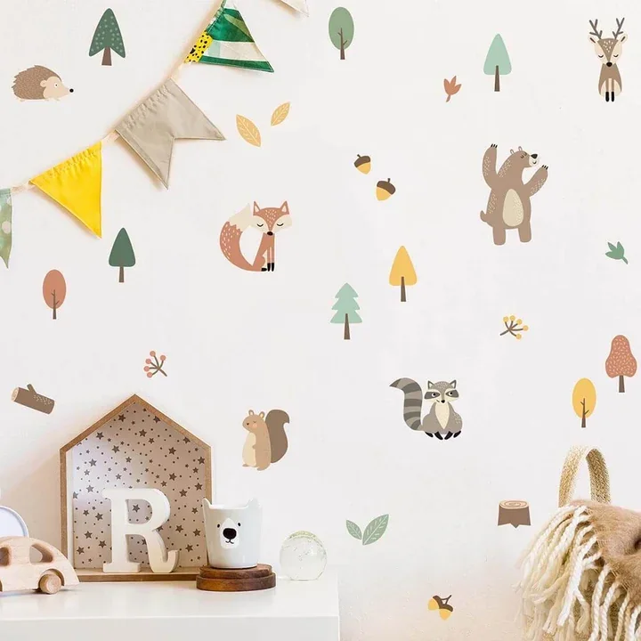 Décoration murale d'une chambre Montessori